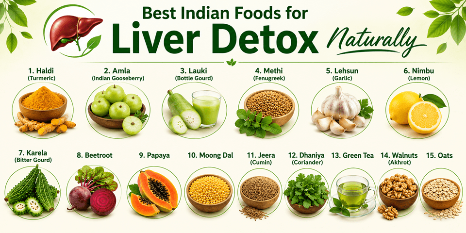 Best Indian Foods for Liver Detox Naturally – Healthy Liver Detox Foods Recommended by Dr. Vikrant Kale